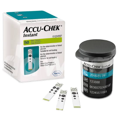 Accu Chek Instant S, Blood Glucose Test Strips (50 Strips)